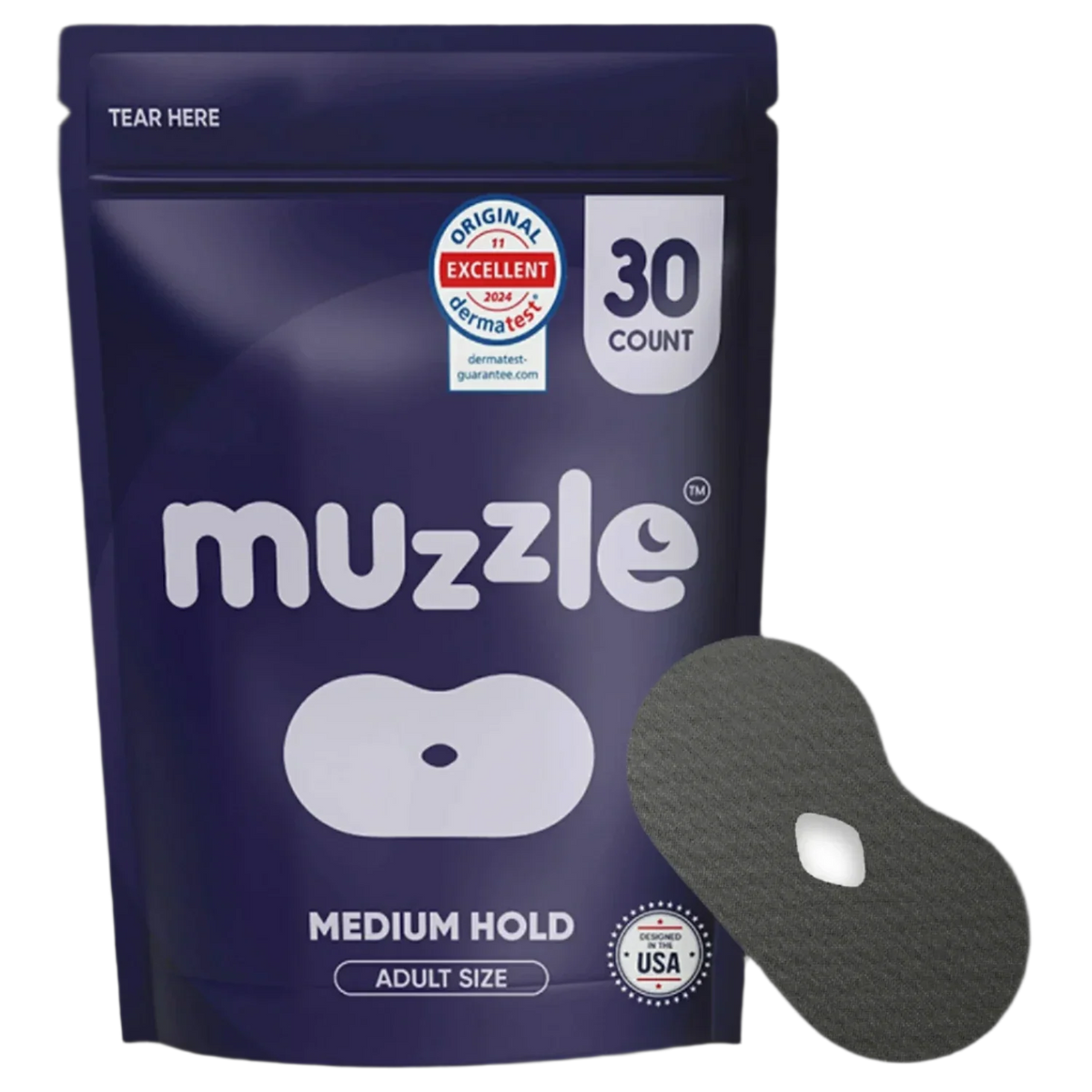Muzzle® Mouth Tape for Adults (Medium Hold)
