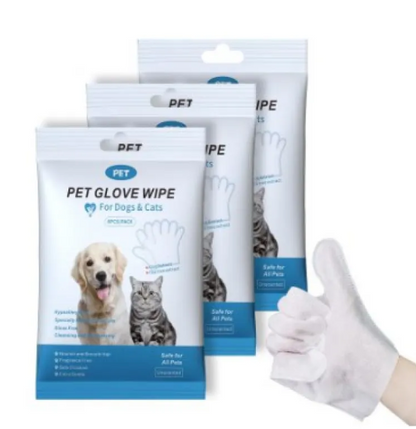 Pet Cleaning Gloves & Wipes – Gentle Care for Cats & Dogs