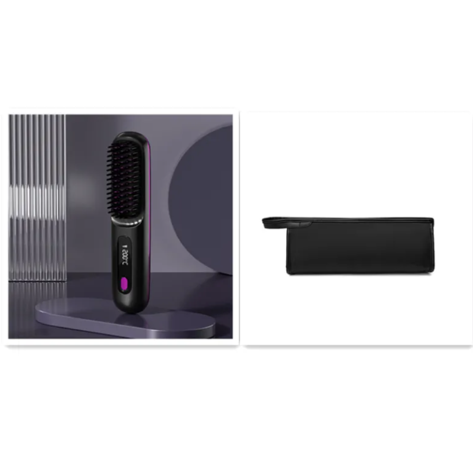 Cordless Ceramic Hair Straightening Comb – USB Rechargeable