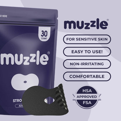 Muzzle® Mouth Tape for Adults (Strong Hold)