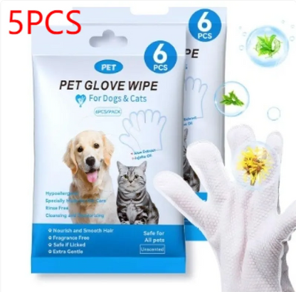 Pet Cleaning Gloves & Wipes – Gentle Care for Cats & Dogs