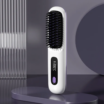 Cordless Ceramic Hair Straightening Comb – USB Rechargeable