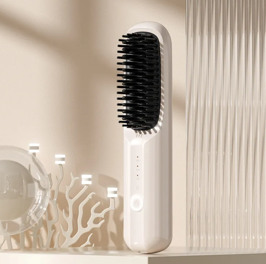 Cordless Ceramic Hair Straightening Comb – USB Rechargeable