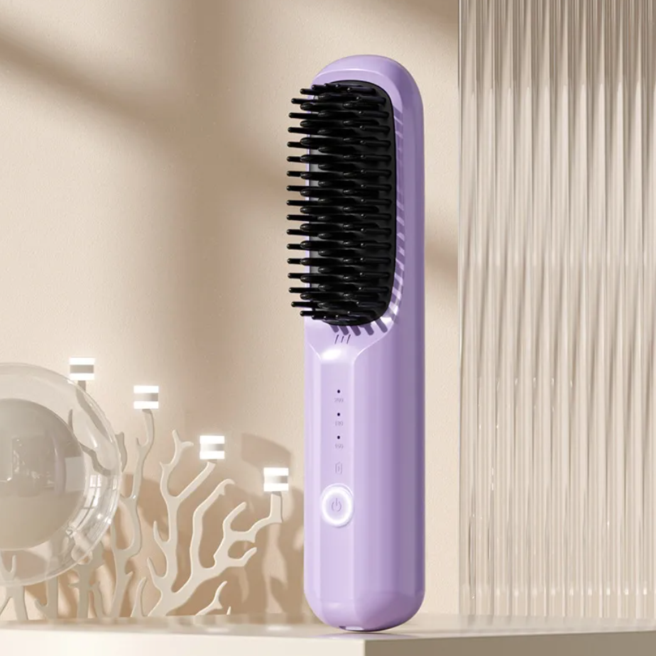 Cordless Ceramic Hair Straightening Comb – USB Rechargeable