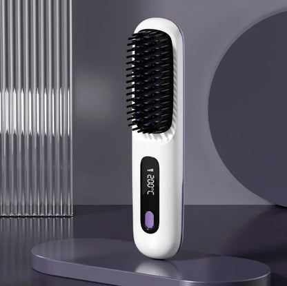 Cordless Ceramic Hair Straightening Comb – USB Rechargeable